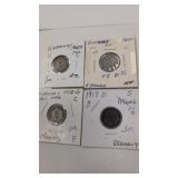 Germany coins 1903,1907,1908 & 1917