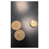 Austrian 10 (2) & 5 Groschen coins from 1925 and