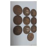 1955 British Caribbean Territories 1 Cent coins