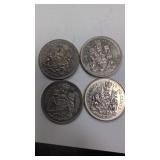 4 X canadian.50 cent coins