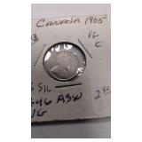 1905 Canadian 5 cent coin
