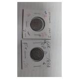 Germany 1902 & 03 10 P coins