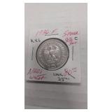 1934 Germany 5 Mark coin Nazi silver