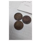 1918 Canadian pennies