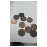 Japanese 1 Sen coins