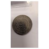 1957 Mexican peso sil