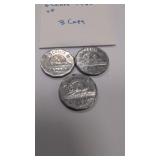 1952 Canadian 5 Cent coins