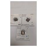 Mexico 10 centavos coins silver