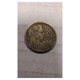 1955 aluminum-bronze 20 dinara