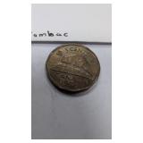 1942 Canadian 5 Cent coin Tombac