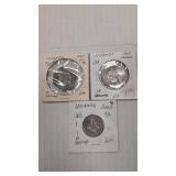 2 -10 Ugandan Shillings coins & 1- 50 Ugandan
