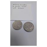 1923 Canadian 5 Cent coins