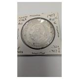 1957 Mexican 5 peso silver