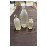 Vintage glass bottles