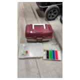 Empty tackle boxes + beads
