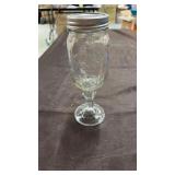 Mason jar wine glass with lid