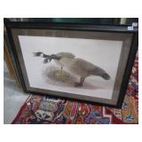 James Lumbers 'Geese Protecting Nest ' Framed Prin