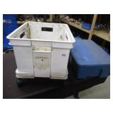 Bin on wheels & Blue Tote