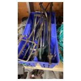 crate with saws, etc