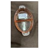 1935 Jeannette glass divided dish