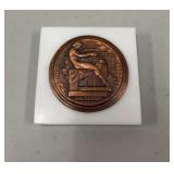 Bronze color medallion