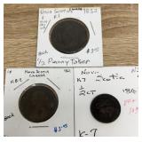 Nova Scotia coins 1832, 1861