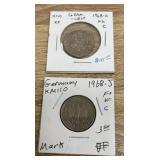 German coins 1968