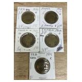 France coins 1931-1936