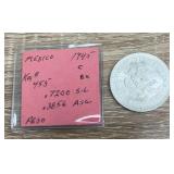 1945 Mexican peso .720 silver