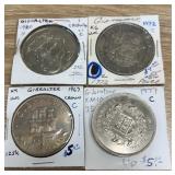 Gibraltar coins 1967-1980