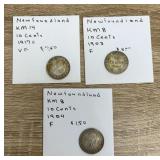 Newfoundland coins 1917, 1903, 1904