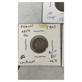 1903, 1904, 1906 French coins