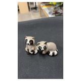 Raccoon salt & pepper shakers