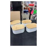 Small white storage containers