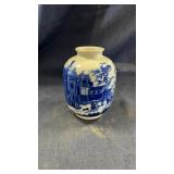 Vintage blue and white vase