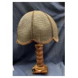 Wicker/ wood lamp
