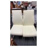 Pair of white chairs