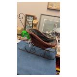 Vintage wicker sleigh