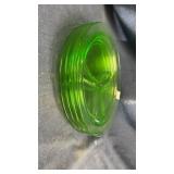Set of 4 divided uranium glass plates