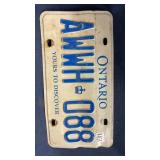 Ontario license plate