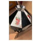 Vintage glass panel hanging light