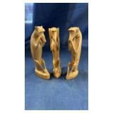 See no, hear no, speak no evil carved monkeys