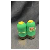 Plastic salt and pepper shakers