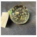 Large glass paperweight