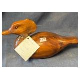 Wooden duck decoy