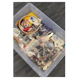 Bin of sewing stuff