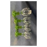 Green stem glasses