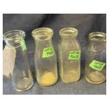 Small milk bottles