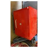 Red metal tool chest