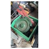 Crate with chain falls and contents